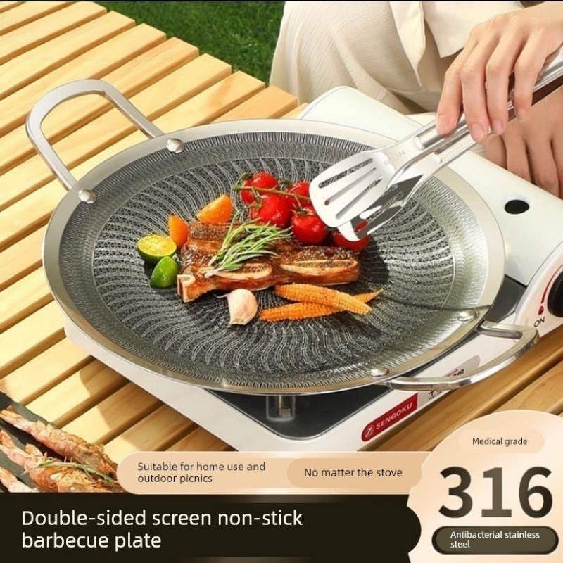 Camping Cooking Kitchen - 316 roestvrijstalen multifunctionele kook- en BBQ-grillpan