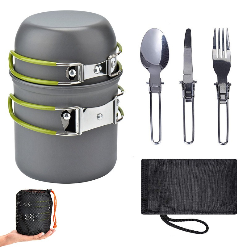 Camping Lightweight Cooking Pot - Draagbare campingkookgerei voor buitengebruik Hoge temperatuurbestendigheid