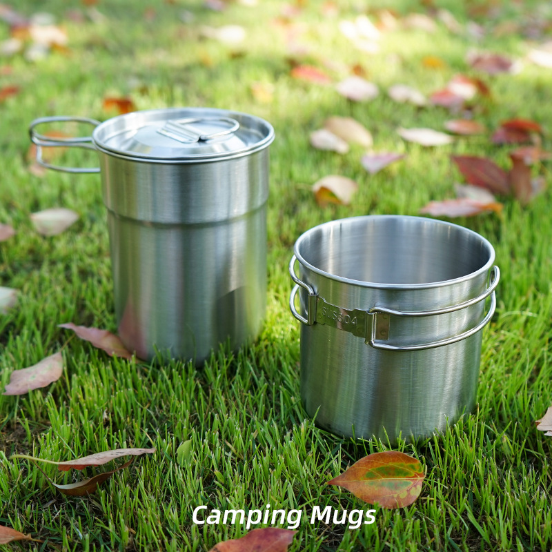 Camping Cooking Set With Kettle - 2 stks/set Camping Waterkoker Roestvrij Staal