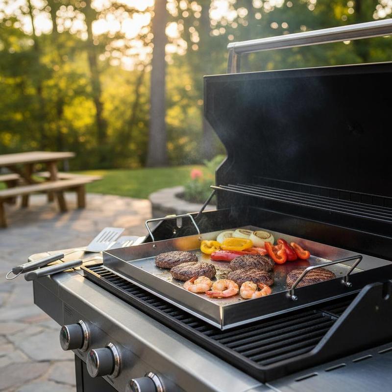 Camping Cooking Meat - Universele platte bakplaat 18x16 inch voor