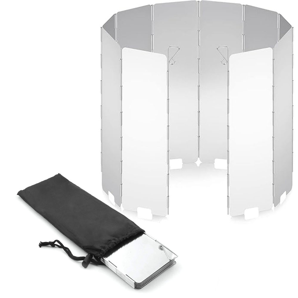 Camping Cooking Windscreen - Lichtgewicht opvouwbare campingkachel-windbescherming - 8/9/10/12/14/16 platen