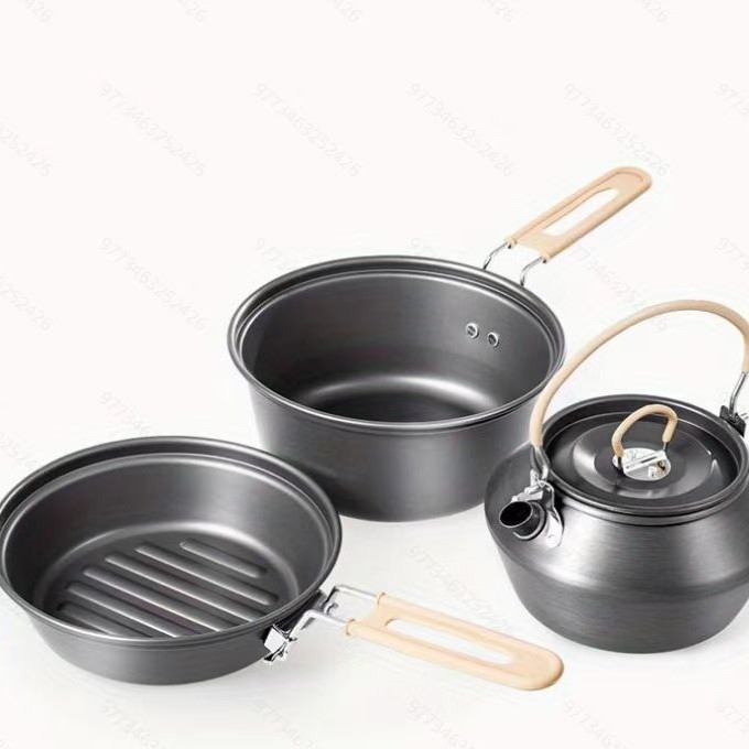 Camping Cooking Set With Kettle - Outdoor theepotset Pot Camping Frituren Geïntegreerde