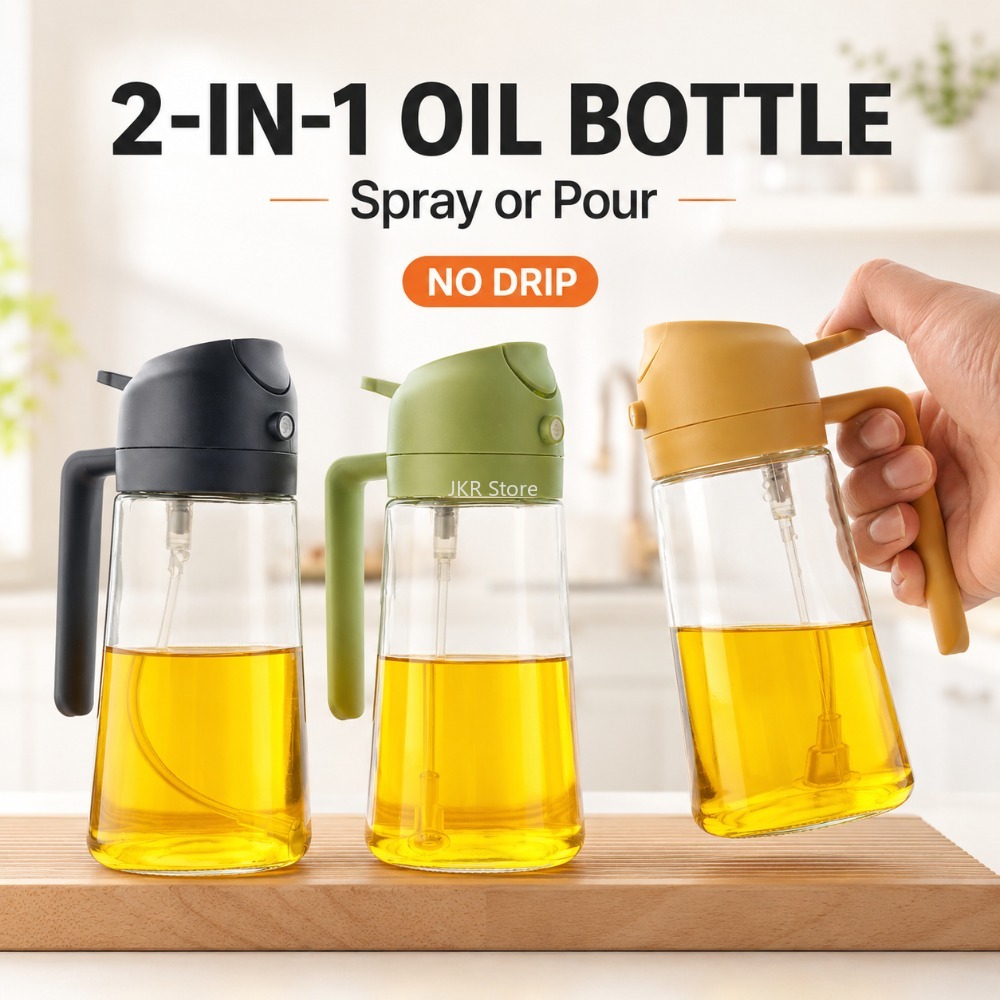 Camping Cooking Kitchen - 2-in-1 olijfolie spuitfles dispenser grote capaciteit