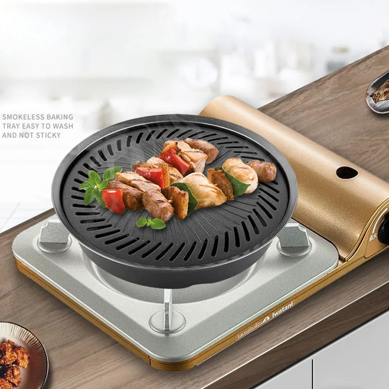 Camping Cooking Ovens - Koreaanse non-stick barbecuebak buitencassette oven grillpan