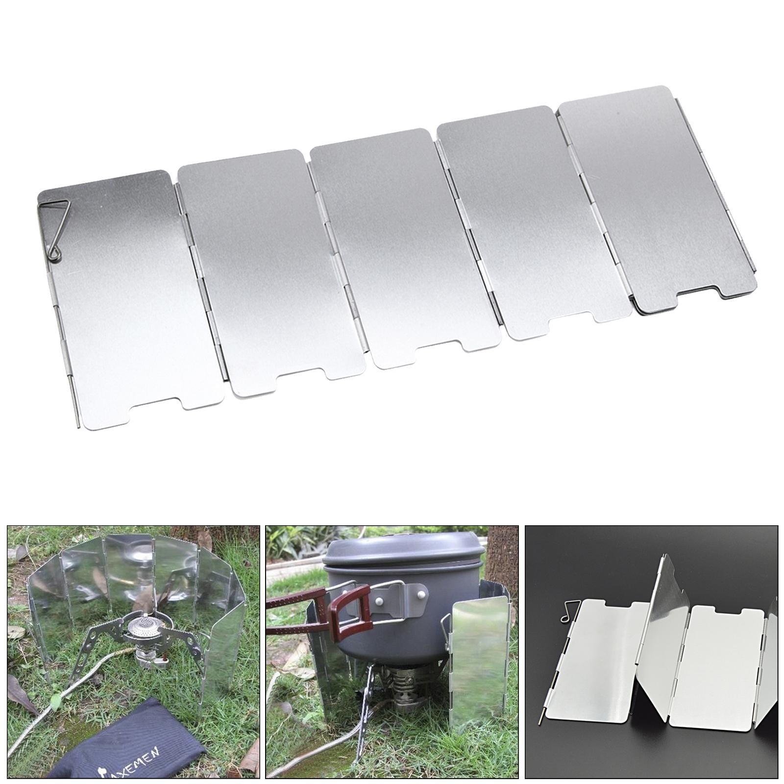 Camping Cooking Windscreen - Lichtgewicht kampeer-windscherm kookaccessoire Duurzaam gasfornuisscherm voor