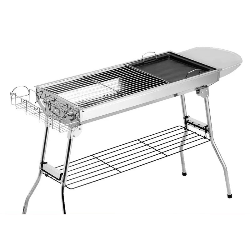 Camping Cooking Meat - Grote opvouwbare houtskoolbarbecuegrill, buitenkooktoestel voor kamperen,