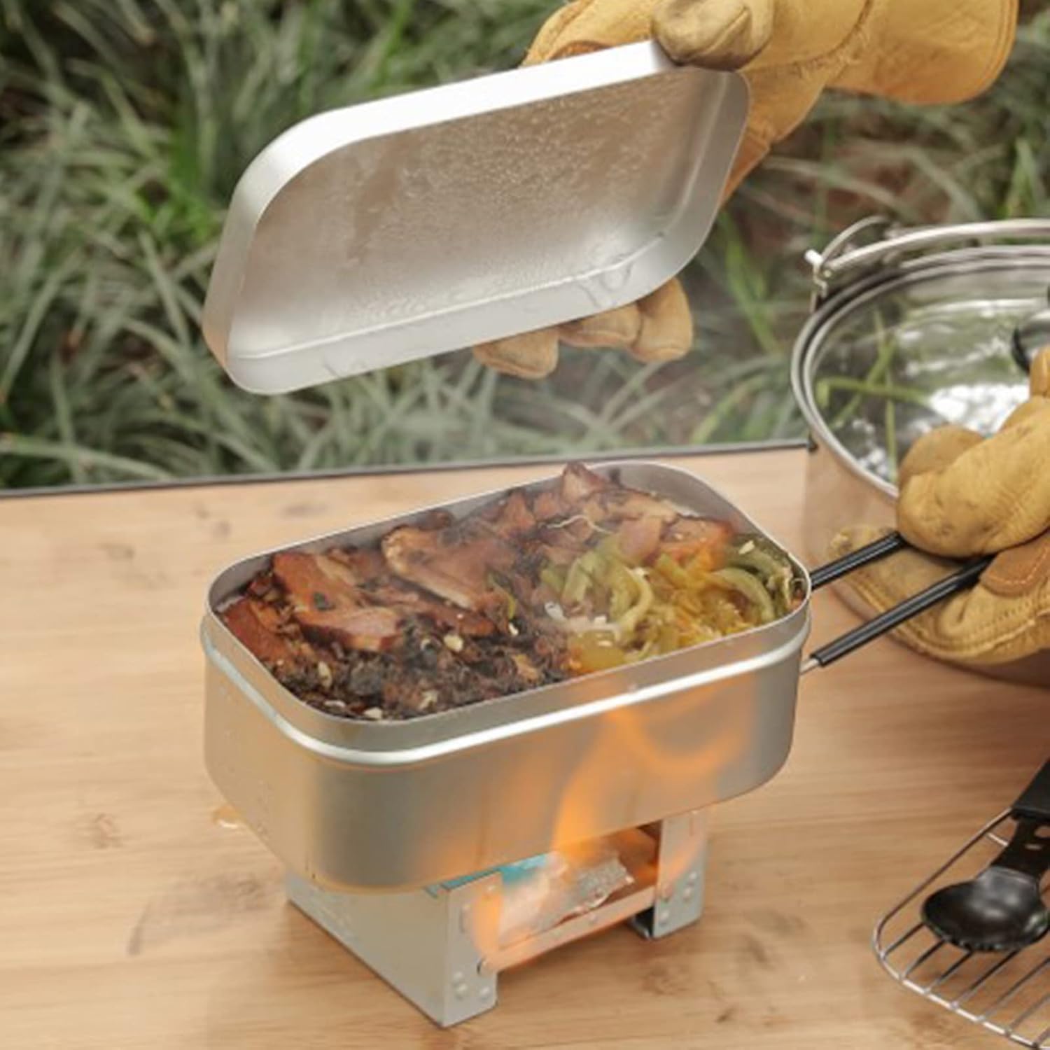 Camping Cooking Pot - Opvouwbare Bento Box-handgreep, lunchcontainer voor volwassenen,