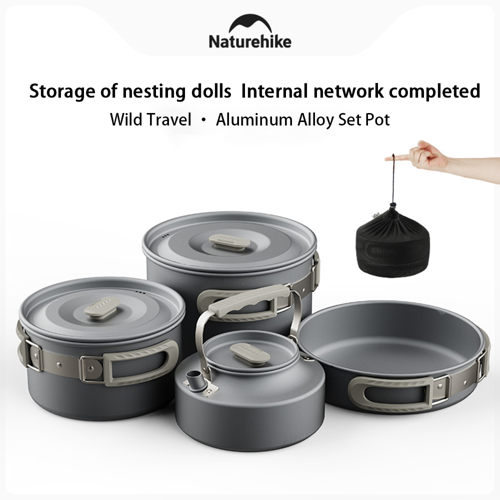 Camping Cooking Pot - Naturehike Outdoor Pot Set, Camping Kookuitrusting,
