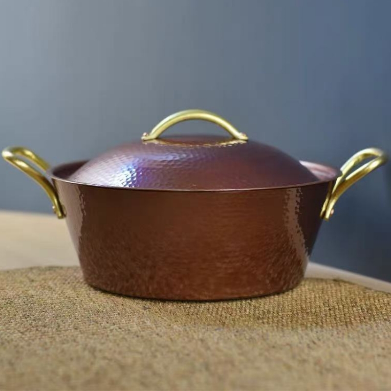 Camping Cooking Pot - Handgemaakte vintage koperen pot, camping verdikte