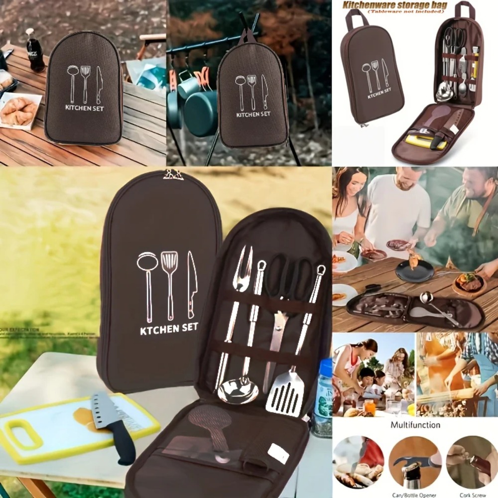 Draagbare kooktas voor buiten  - Camping Cooking Utensil Bag recensie en prijs