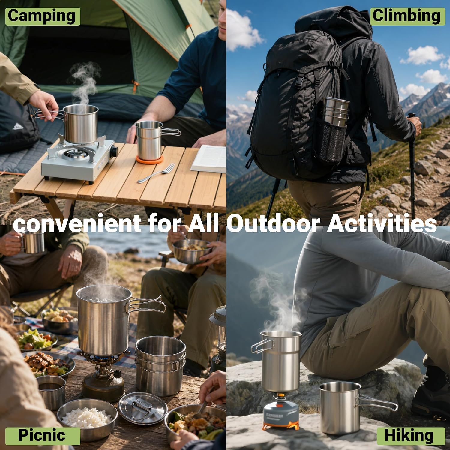 Opvouwbare campingbekers, camp - Camping Cooking Meat recensie en prijs