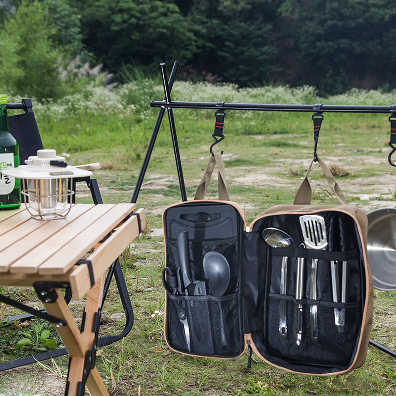 8-delige campingkeukenset met  - Camping Cooking Utensil Bag recensie en prijs