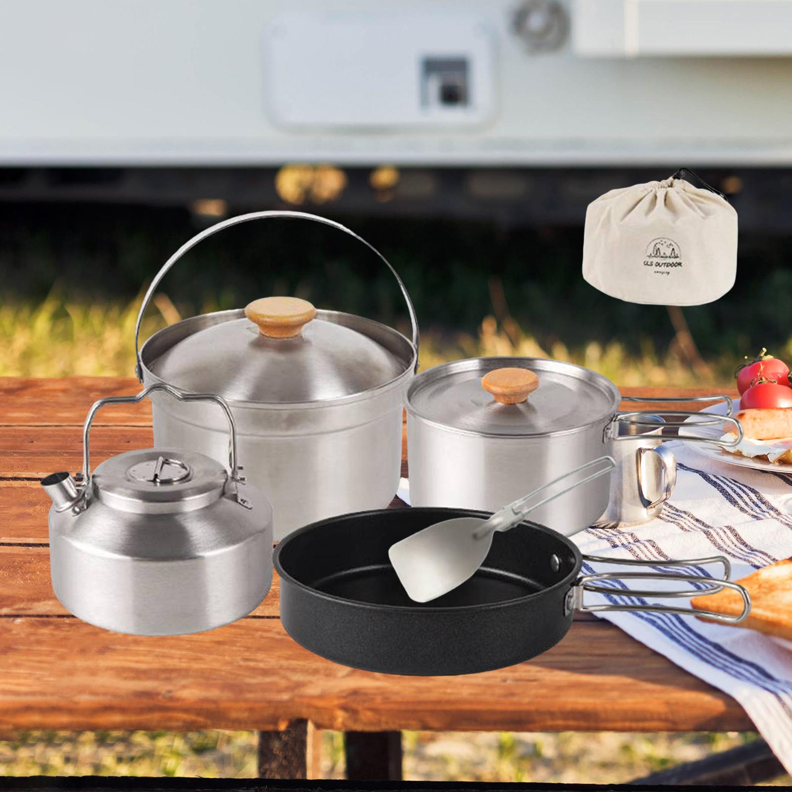 Campingkookgerei Kookuitrustin - Camping Cooking Set With Kettle recensie en prijs
