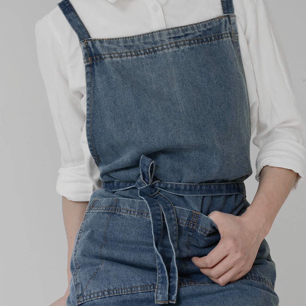 Koreaanse denim overalls werkk - Japan Camping Cooking recensie en prijs