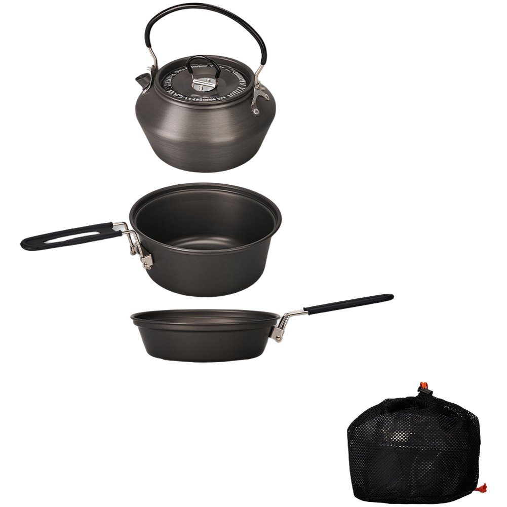 Lichtgewicht campingkookgerei  - Camping Cooking Set With Kettle recensie en prijs