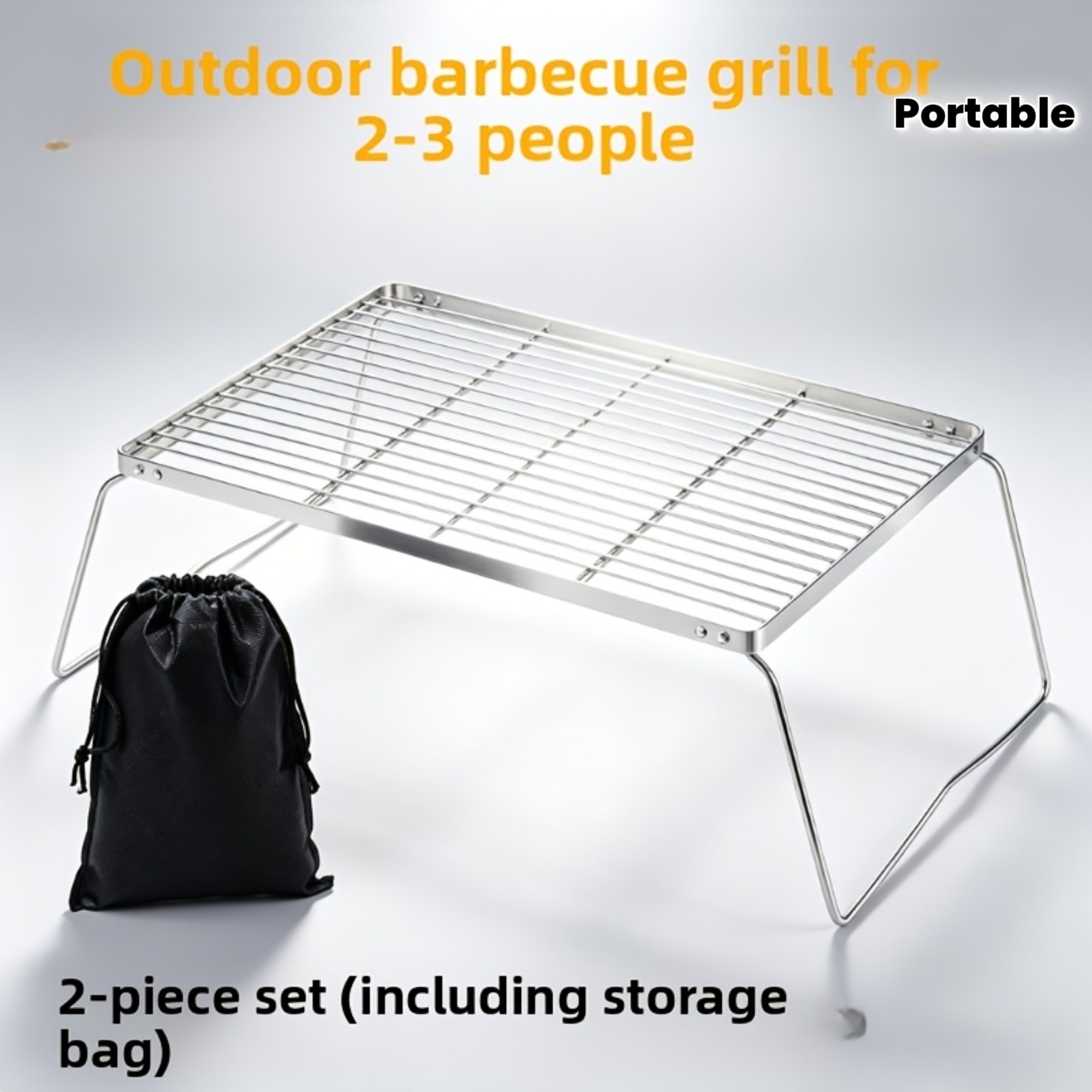 Draagbare opvouwbare roestvrij - Camping Cooking Meat recensie en prijs