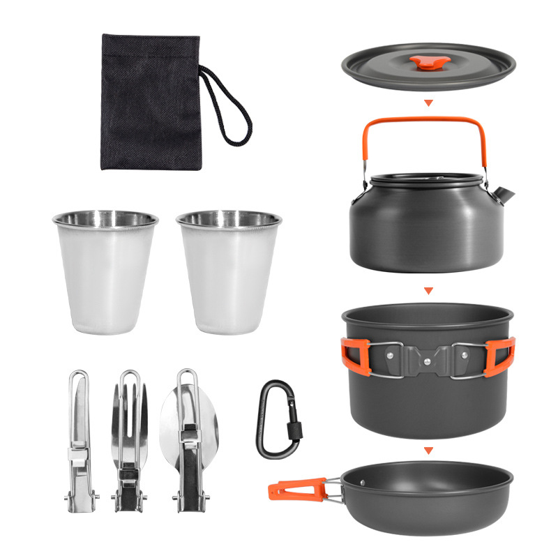 DS-308 Outdoor kookset met gro - Camping Cooking Set Ds 308 recensie en prijs