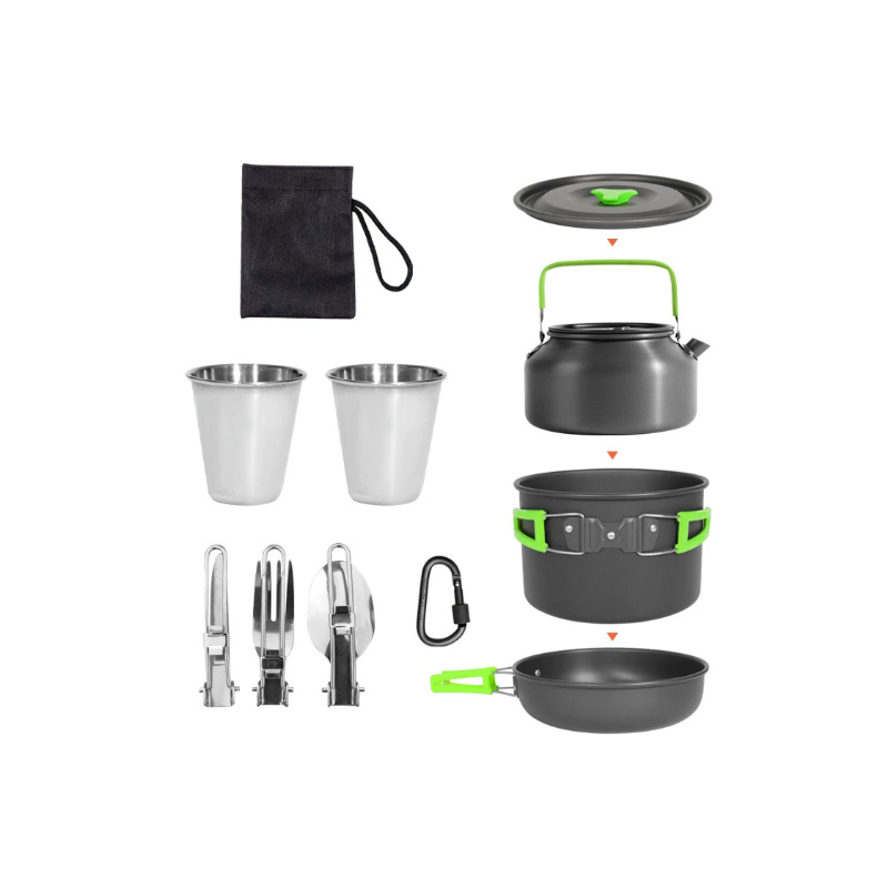 DS-308 Outdoor kookset met gro - Camping Cooking Set Ds 308 recensie en prijs