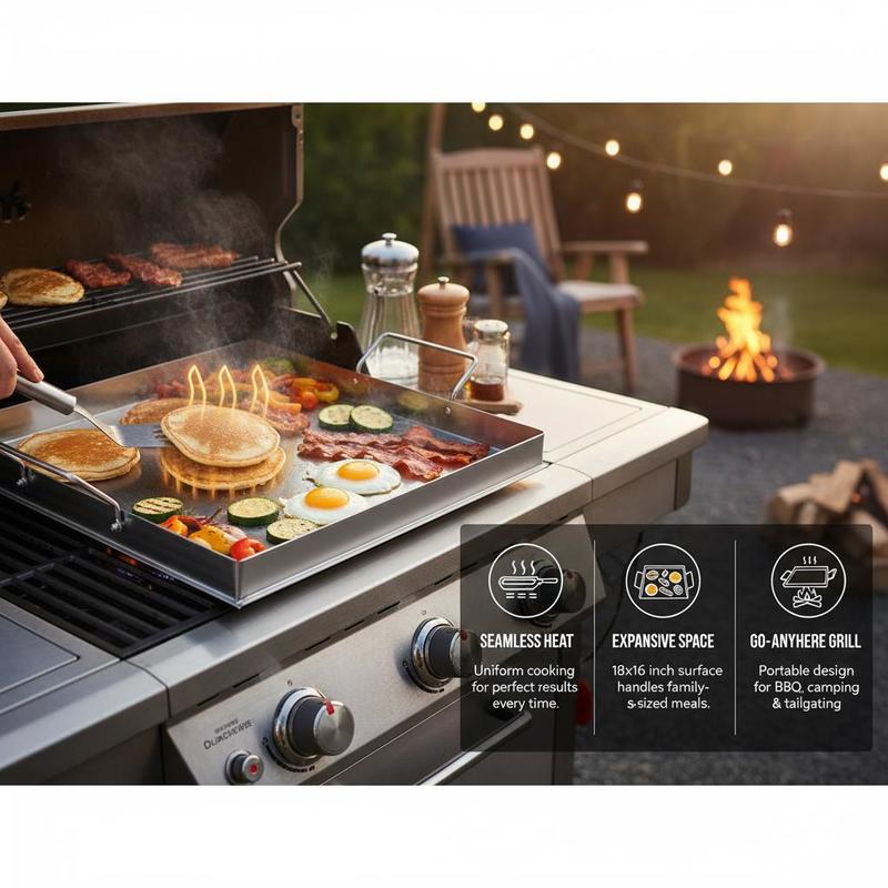 Universele platte bakplaat 18x - Camping Cooking Meat recensie en prijs