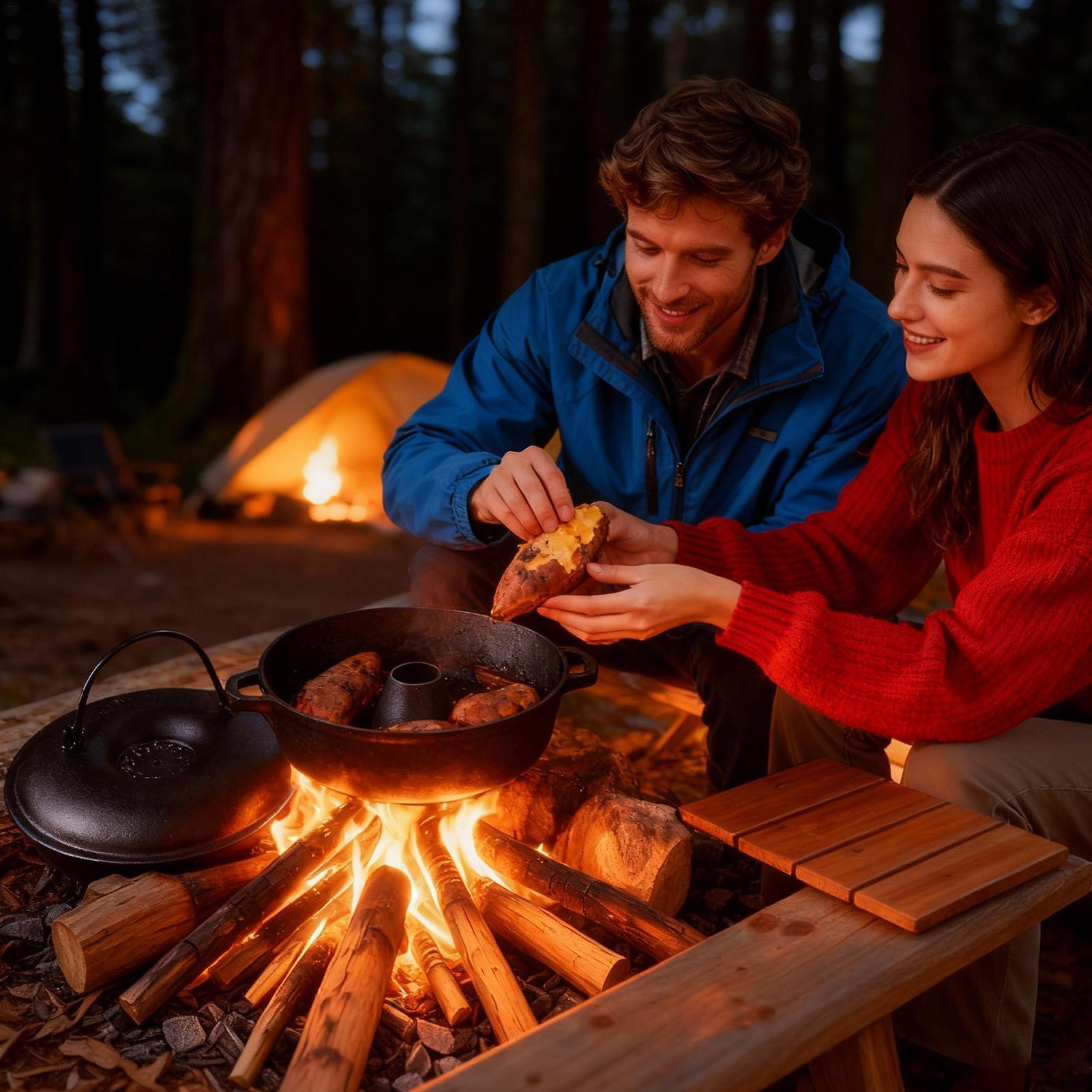 Gietijzeren ketel voor koken,  - Camping Cooking Ovens recensie en prijs