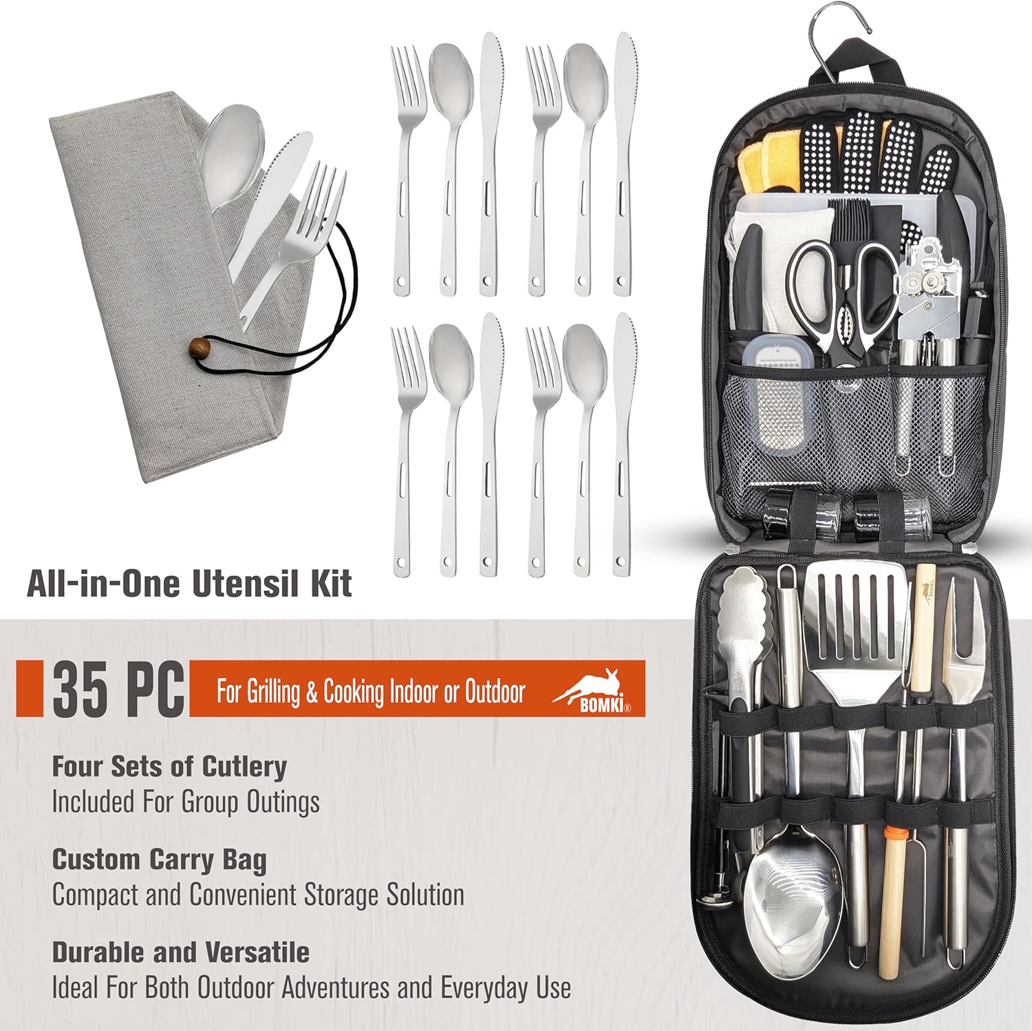 Camping BBQ kookgereiset voor  - Camping Cooking Essentials Kit recensie en prijs