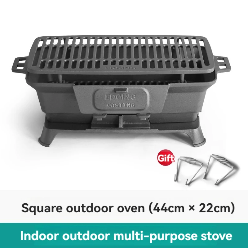 Ongecoate barbecue-houtskoolka - Camping Cooking Ovens recensie en prijs