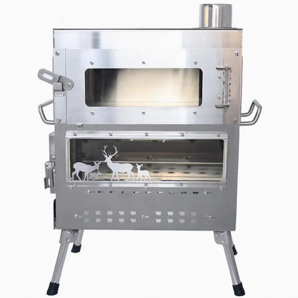 Premium roestvrijstalen houtge - Camping Cooking Ovens recensie en prijs