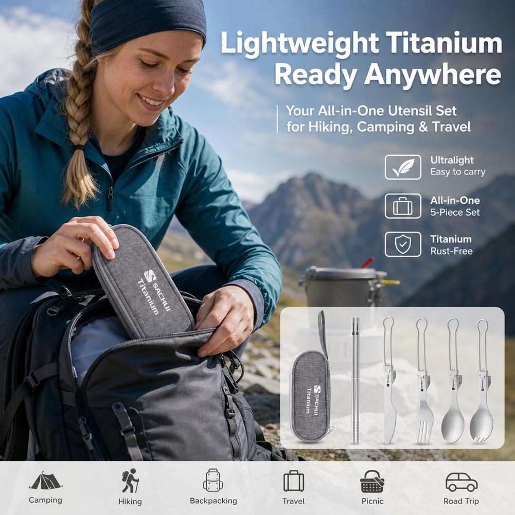 Titanium Camping Spork Besteks - Camp Spork Set recensie en prijs