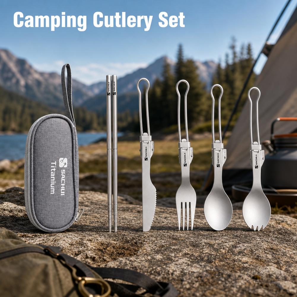 Titanium Camping Spork Besteks - Camp Spork Set recensie en prijs