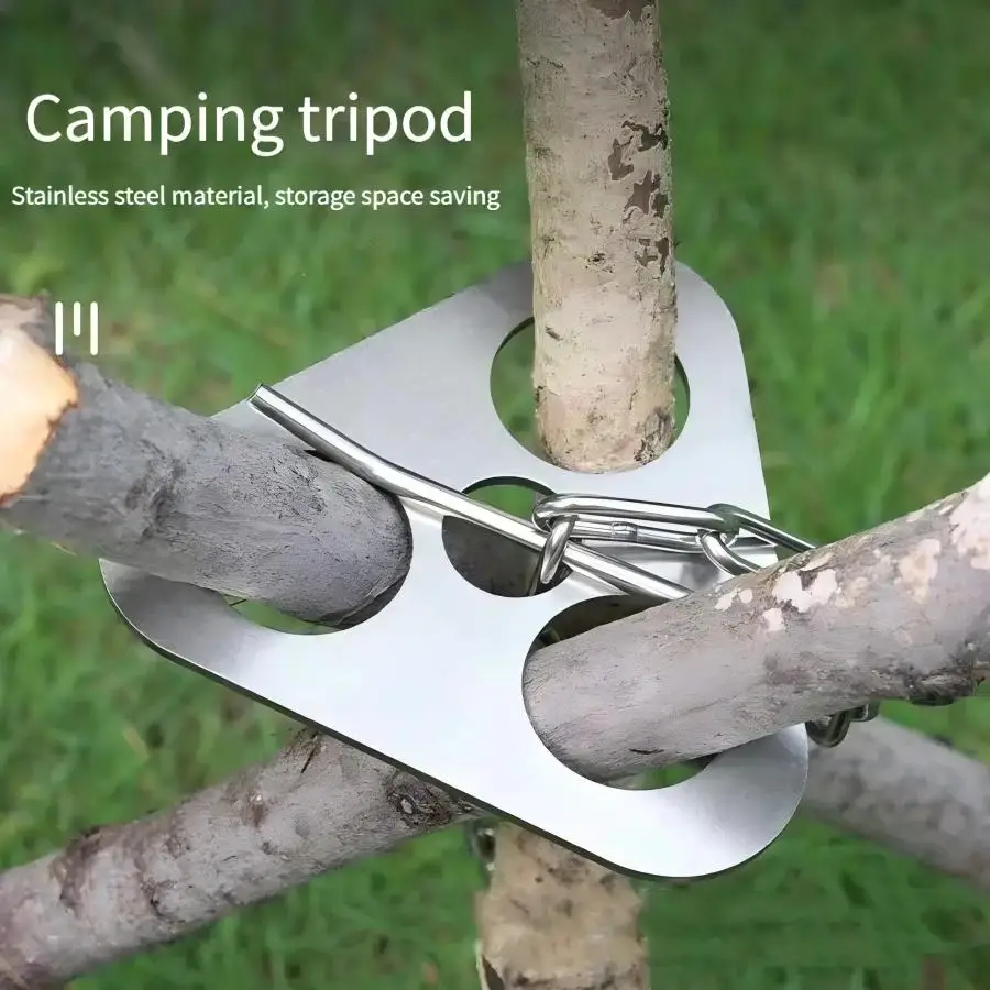 Roestvrij staal draagbare camp - Camping Cooking Hanger recensie en prijs