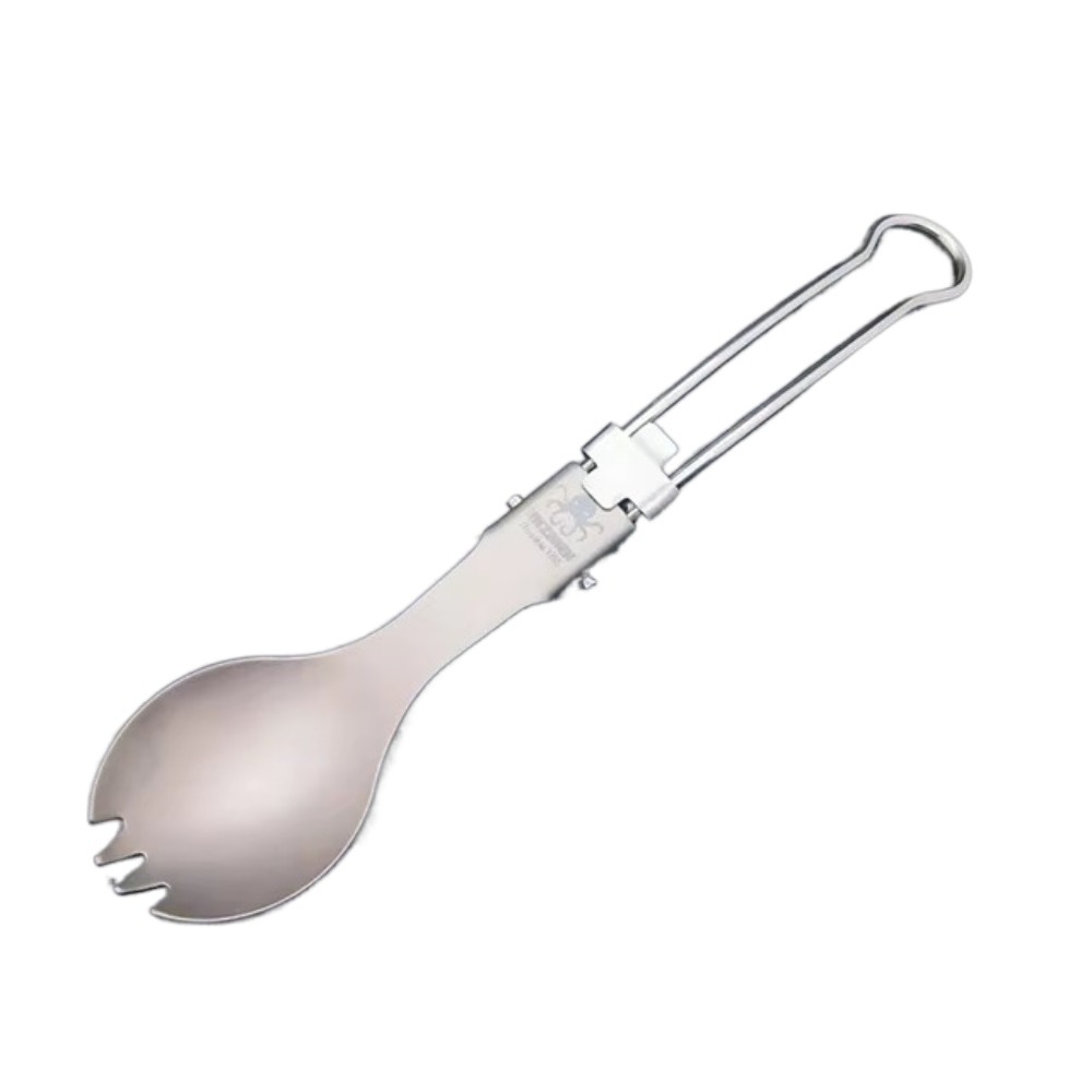 Half gepolijst titanium opvouw - Camp Spork Set recensie en prijs