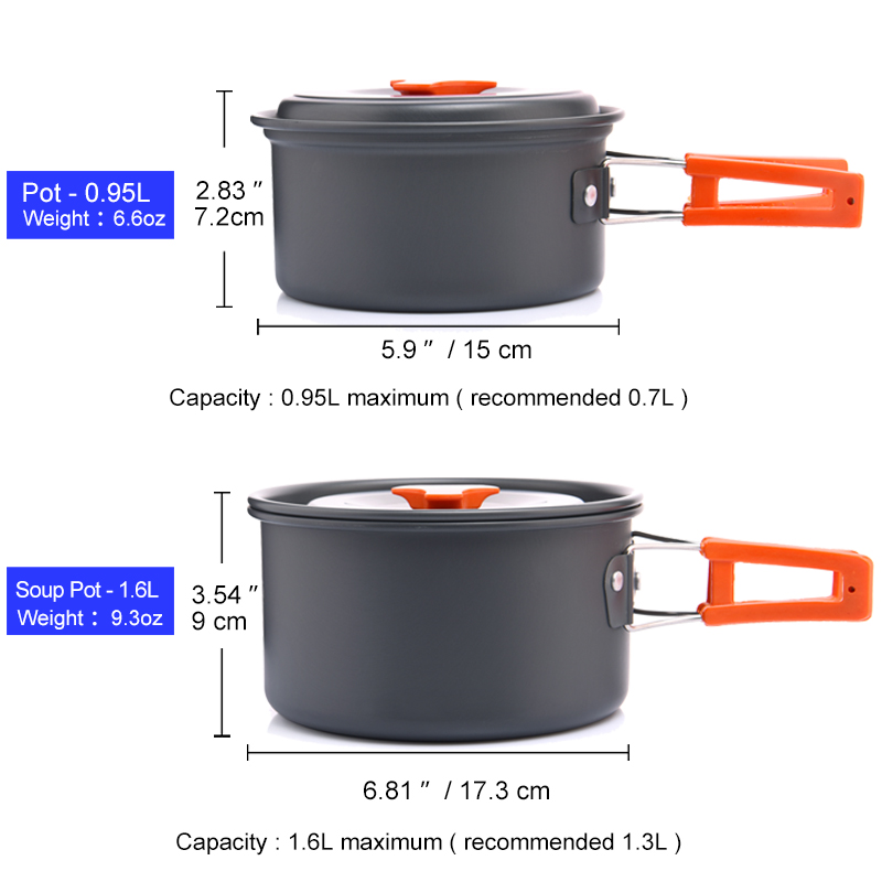 Widea Camping Outdoor Kookgere - Camping Cooking Set With Kettle recensie en prijs