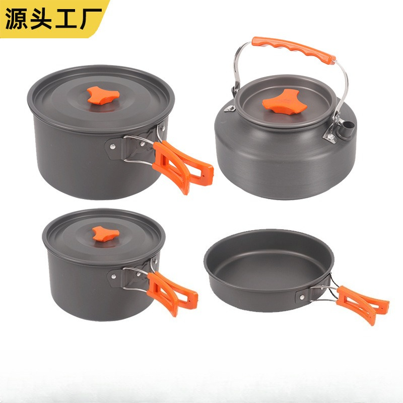 Draagbare Outdoor Kookset 4-de - Camping Cooking Set With Kettle recensie en prijs