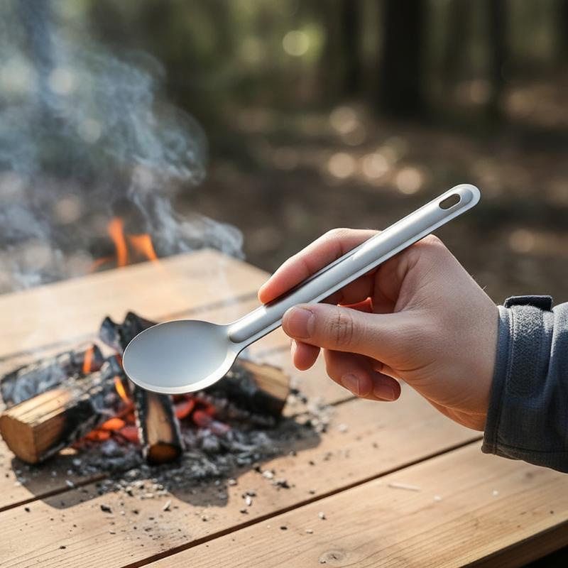 Draagbare titanium lepelset me - Camping Cooking Trangia recensie en prijs