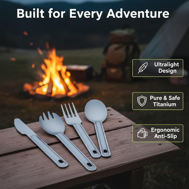 Draagbare titanium lepelset me - Camping Cooking Trangia recensie en prijs