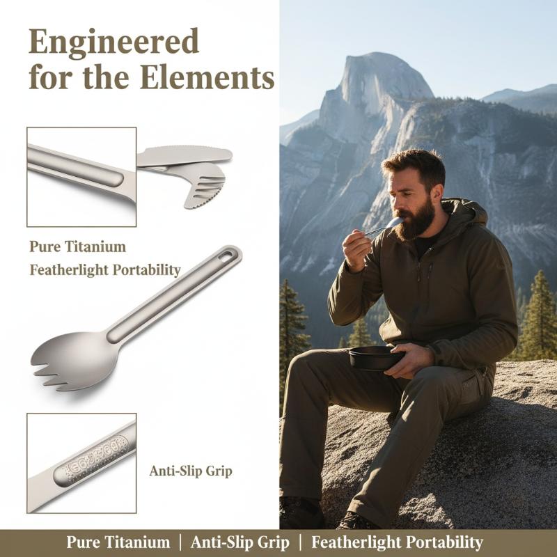 Draagbare titanium lepelset me - Camping Cooking Trangia recensie en prijs