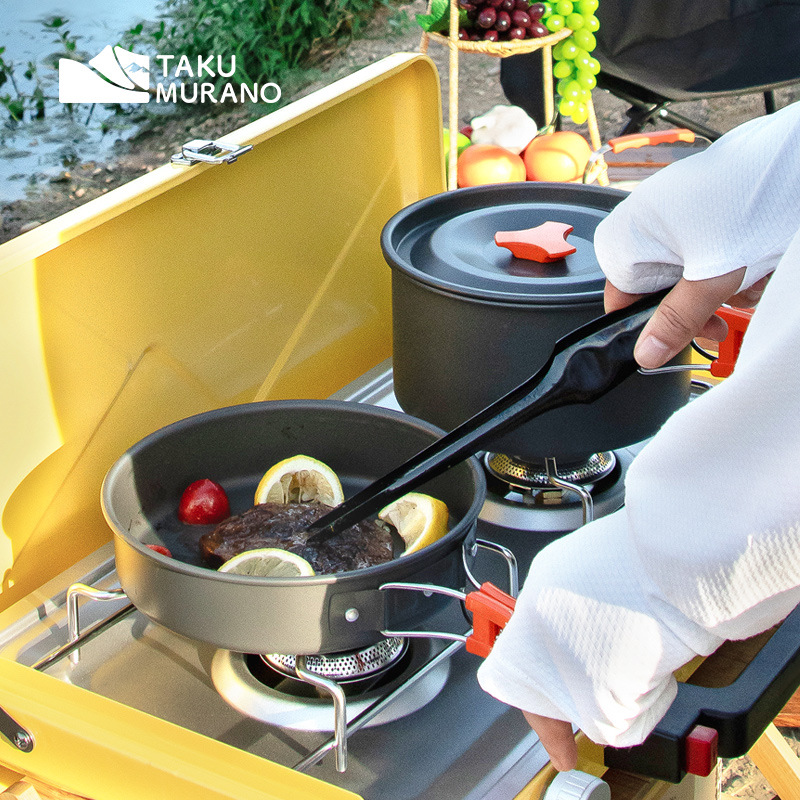 Camping kookgereiset Outdoor k - Camping Cooking Set With Kettle recensie en prijs