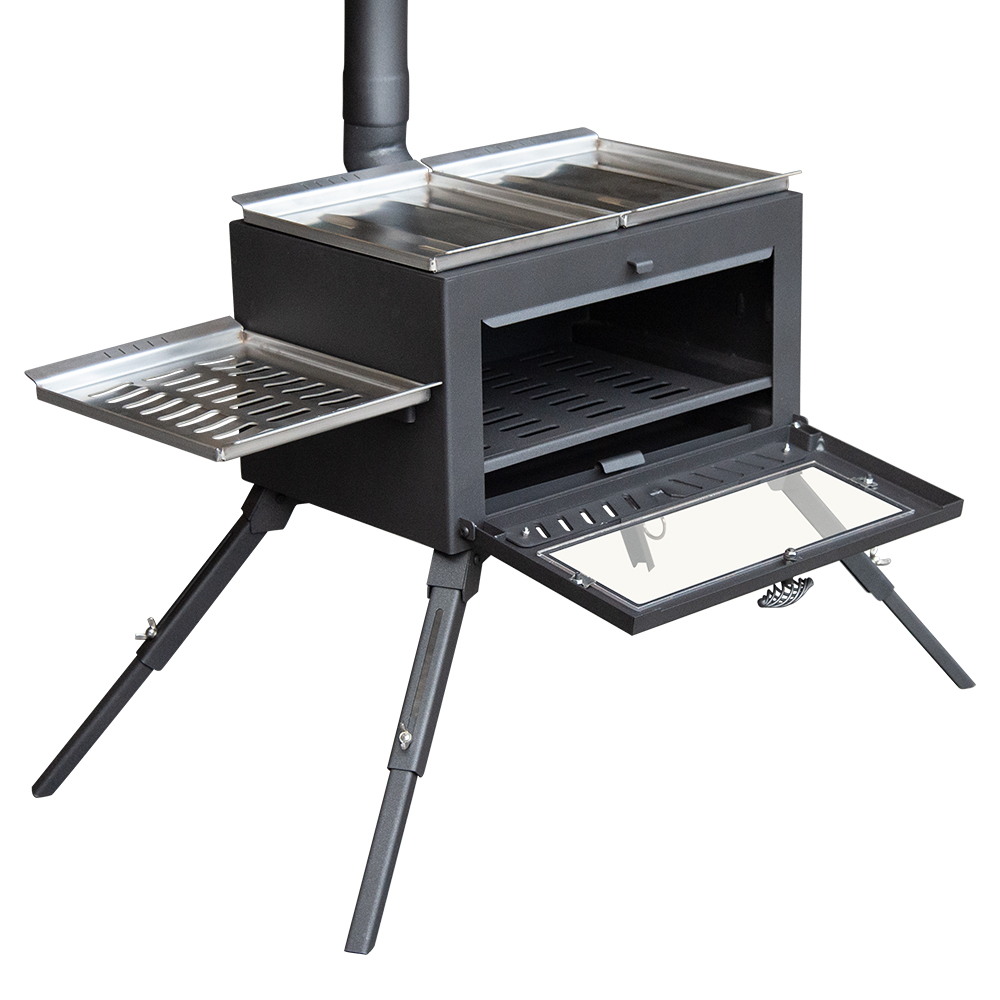 Buitenkeuken van hout met oven - Camping Cooking Ovens recensie en prijs