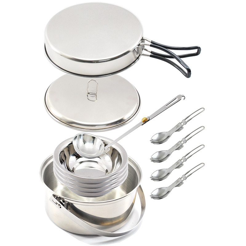 4P roestvrijstalen campingpann - Camp Spork Set recensie en prijs