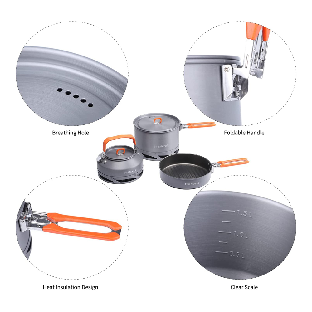 Fire Maple Camping Kookgerei G - Camping Cooking Set With Kettle recensie en prijs