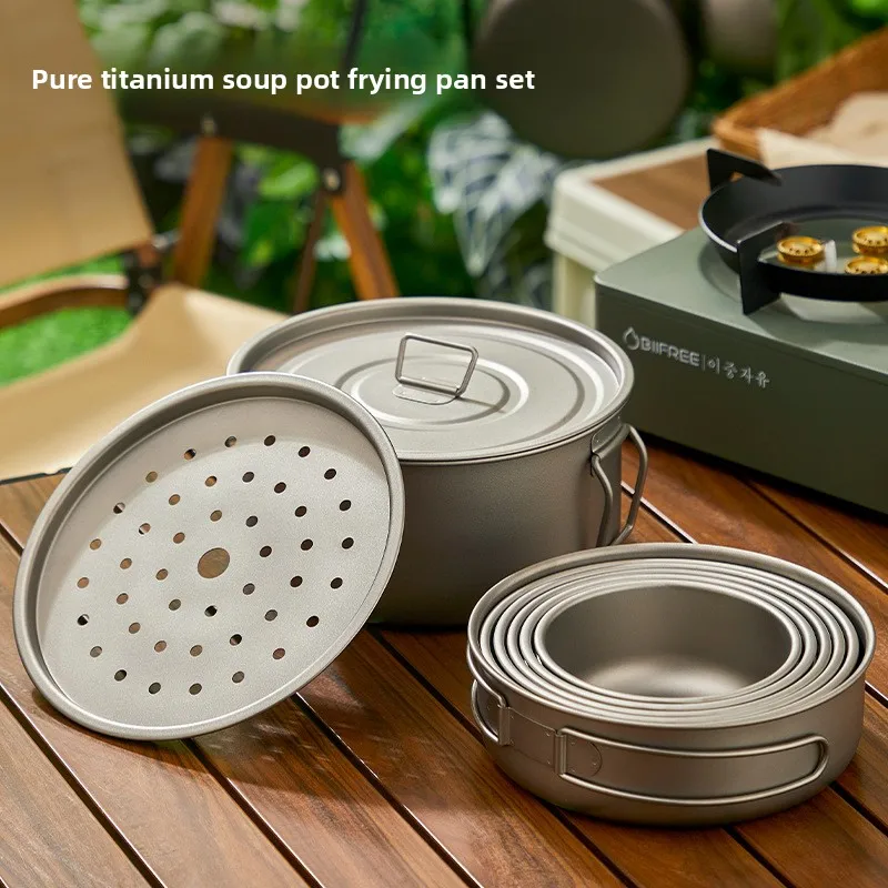Titanium Outdoor Pot Set Pickn - Camping Lightweight Cooking Pot recensie en prijs