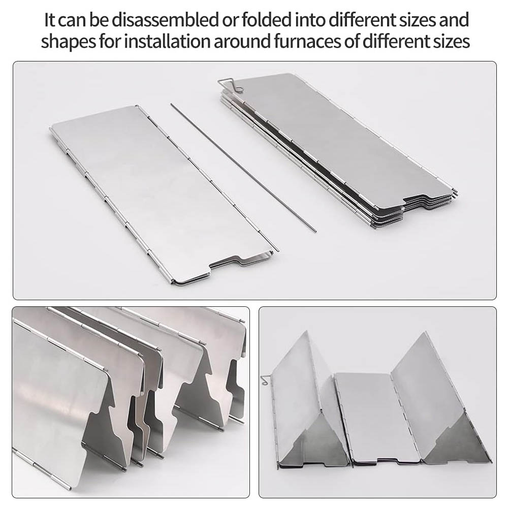 8 platen aluminium voorruitkac - Camping Cooking Windscreen recensie en prijs
