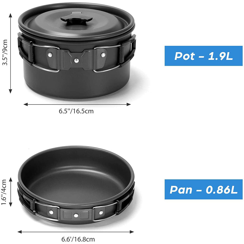 1 Set Outdoor Pot Pan Camping  - Camping Cooking Set With Kettle recensie en prijs