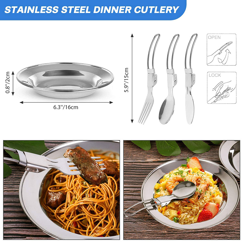 1 Set Outdoor Pot Pan Camping  - Camping Cooking Set With Kettle recensie en prijs
