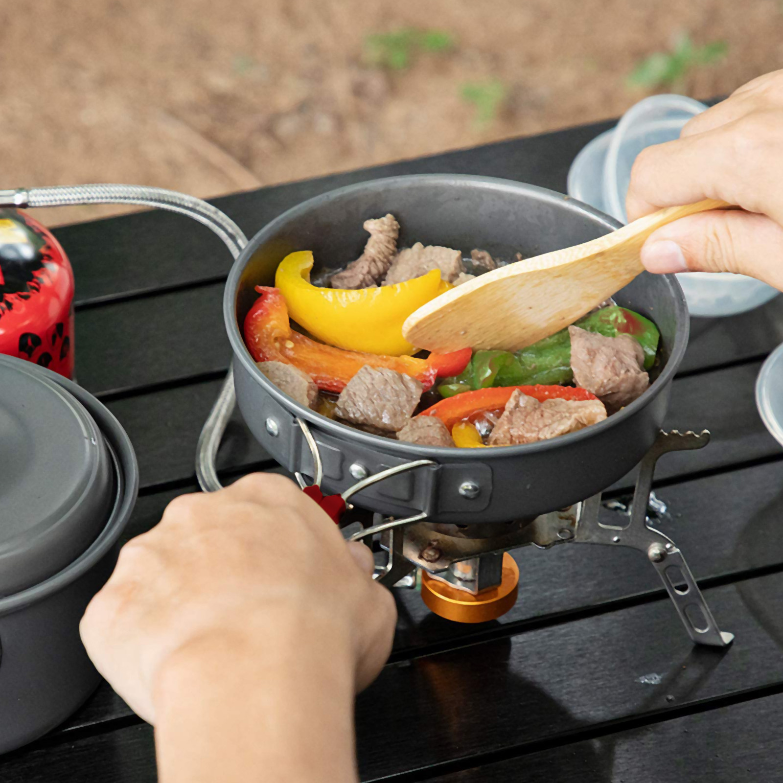 1 Set Aluminium Outdoor Kookge - Camping Cooking Essentials Kit recensie en prijs