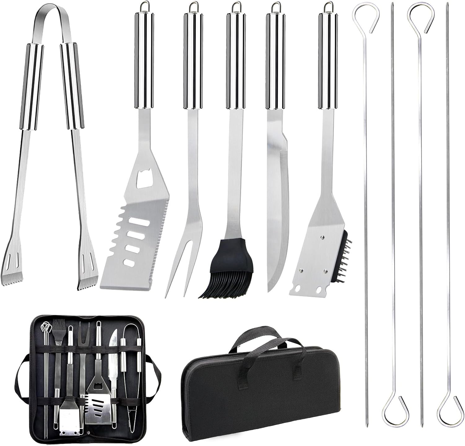 Grillgereedschapset RVS BBQ-ac - Camping Cooking Utensil Bag recensie en prijs