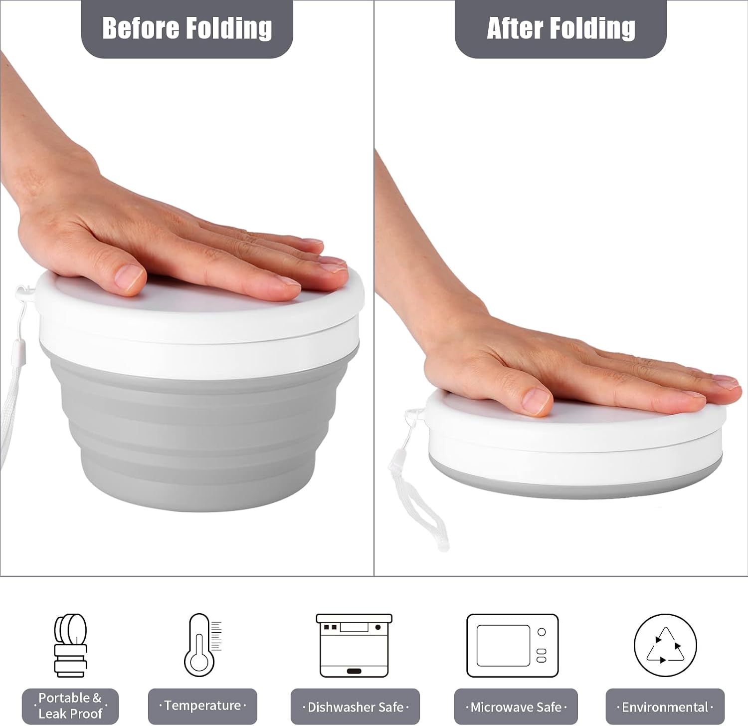Inklapbare siliconen beker- en - Camp Spork Set recensie en prijs