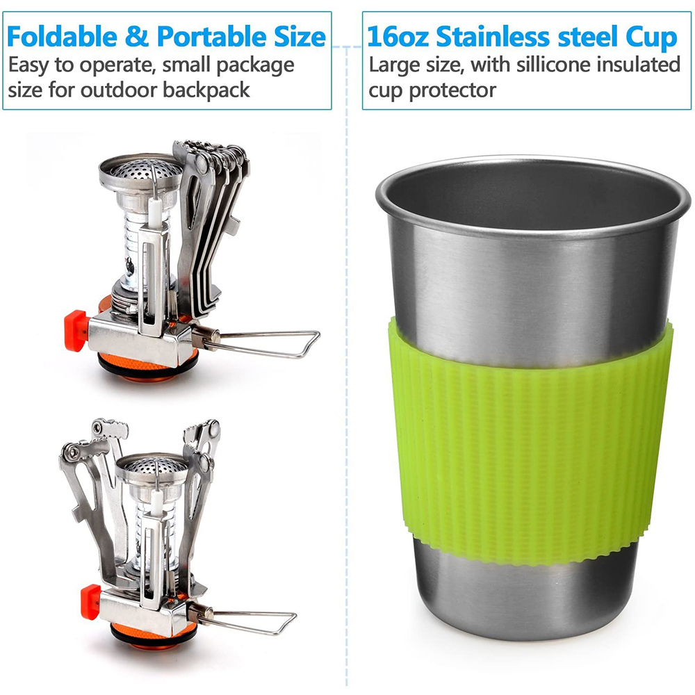 Campingpannenset met fornuis O - Camping Cooking Utensil Bag recensie en prijs